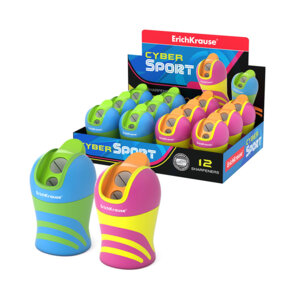 Точилка 2 отв пластик Cyber Sport с контейнером система Total Clean 50473