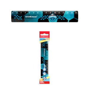 Линейка пластик 15см Champions  во флоупаке 55477