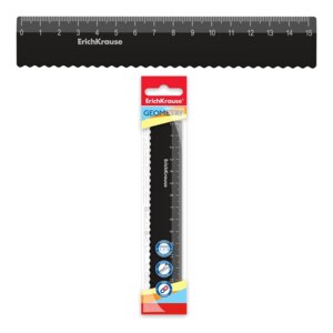 Линейка пластик 15см с волнистым краем Classic черный 61756