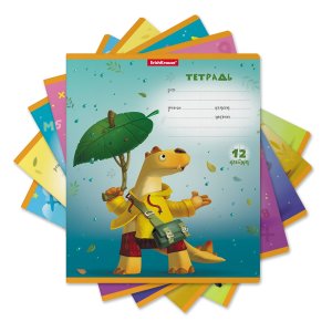 Тетрадь  12л Клетка Динозаврик MIX-PACK 012010154-54187