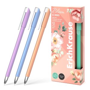 Ручка гелевая 0,38мм Черная G-Reed Stick Pastel Bloom 61300