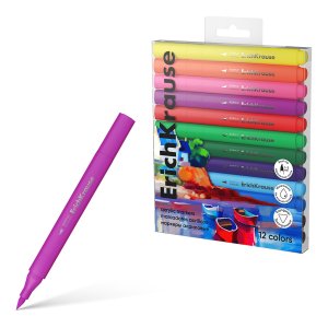 Маркеры акриловые 12цв Art Spirit с наконечником кистью 61840