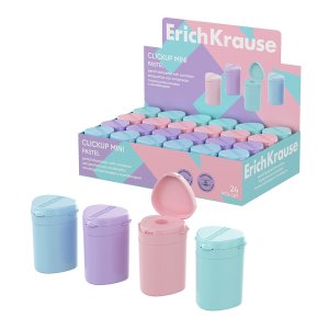 Точилка пластик ClickUp Mini Pastel с контейнером асс 60064