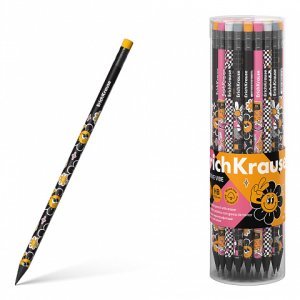 Карандаш ч/г НВ с ластиком Positive Vibe пластик 62776