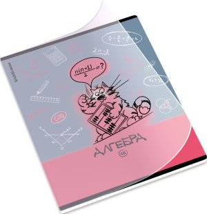 Тетрадь предм 48л Клетка с пластик обл Котоформулы Алгебра 62530