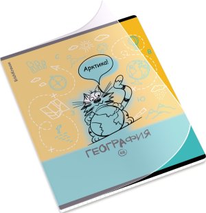 Тетрадь предм 48л Клетка с пластик обл Котоформулы География 62532