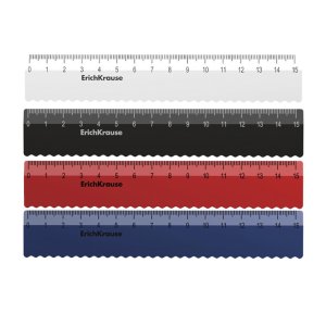 Линейка пластик 15см с волнистым краем Classic асс 61761