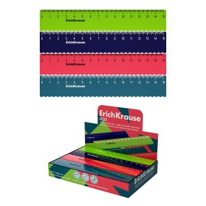 Линейка пластик 15см  волнистым краем Reef асс 61760