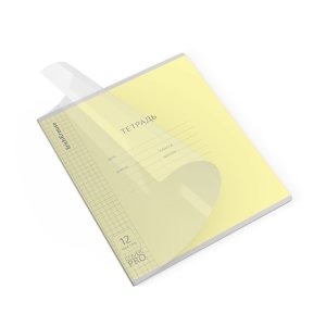 Тетрадь  12л Клетка Классика CoverPrо fizzy желтый  пластик обл 012015254-65685