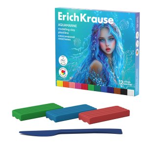 Пластилин 12цв классический Aquamarine 180г 65192