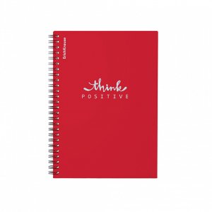 Тетрадь  80л А5 Клетка с пластиковой обл Words красный Спираль 080255254-59521