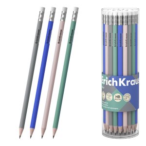 Карандаш ч\г HB Navy круглый с ластиком 65562