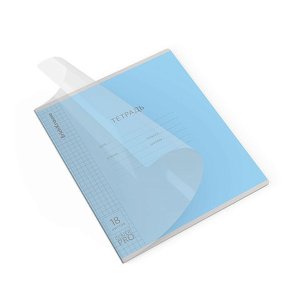 Тетрадь  18л Клетка Классика CoverPrо fzzy Голубой пластик обл 65691