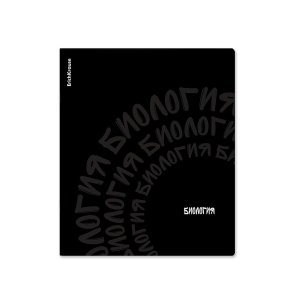 Тетрадь  48л Клетка Noir Биология soft-touch 65251