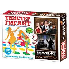 Игра 2в1 Твистер Гигант+Мафия Ночное безмолвие 12+ поле 130*240 см 03660