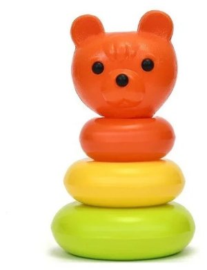 Пирамида Мишутка с кольцами 21 см в сетке 5 дет 9630