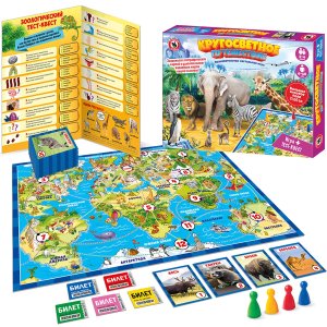 Познавательная настольная игра в коробке Кругосветное путешествие 02087