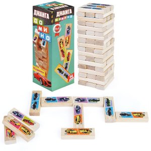 Игра ДЖАНГА ДОМИНО МАШИНКИ сосна