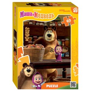 Паззл   60 Степ Маша и Медведь Лесные истории 81256