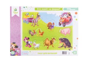 Пазл для малышей Степ Кто живет на ферме 80436