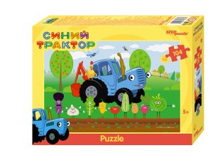 Паззл  104 Степ Синий трактор 82267