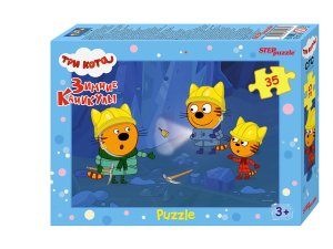 Паззл   35 Степ Три кота Зимние каникулы 91481