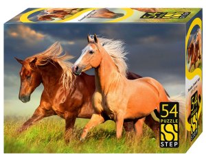 Паззл   54 Степ Лошади Символ года 71219