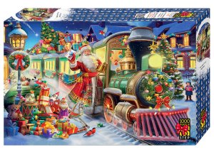 Паззл 1000 Степ Поезд Деда Мороза 79250
