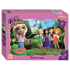 Паззл   30 Степ Царевны Контурный Макси 64010