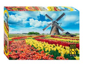 Паззл 1000 Мельница в тюльпанах 79822