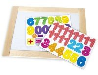 Доска двухсторонняя обучающая магнитно маркерно меловая Веселые цифры