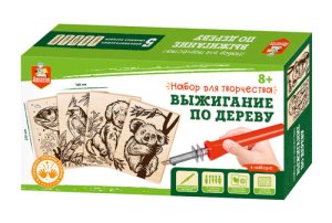Набор для выжигания по дереву аппарат с насадками и 5 досок