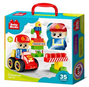 Конструктор Пожарная часть 35 дет Baby Block 03907