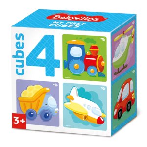 Кубики пластмас Транспорт 4 шт Baby Toys 03542