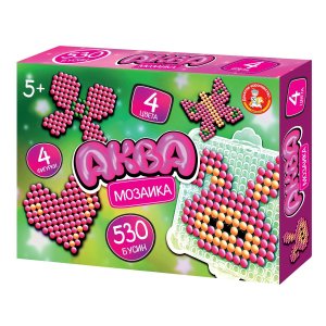 Аквамозаика Бабочки сердечки 4 фигурки 06016