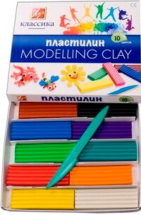 Пластилин 10цв Классика 200г 7С 304-08