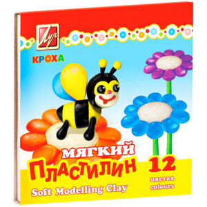 Пластилин 12цв восковой Кроха 1484-08