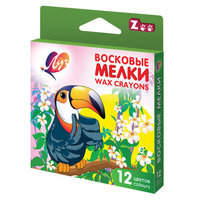 Мелки восковые 12цв ZOO 12С 865-08