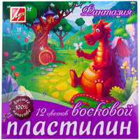 Пластилин 12цв мягкий восковой Фантазия 25С 1523-08