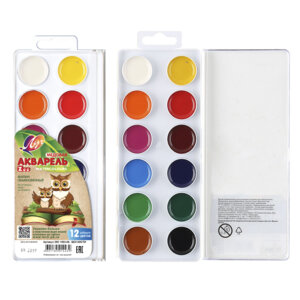 Акварель 12цв ZOO б/к 19С 1249-08