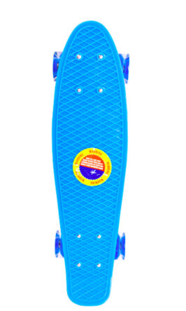 Пенниборд пластик Синий колеса PU макс вес 50-60 кг M350-1sB