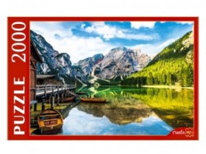Паззл 2000 Италия Озеро Брайес и лодки ПИ2000-3697