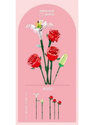 Конструктор пластиковый Цветочная композиция 267 дет M38-B1121B