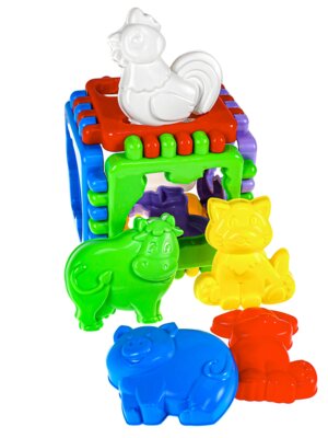 Логический куб средний Любимая ферма И-9086