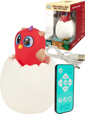 Светильник Совенок звук свет пульт пластик USB в кор 12x12x17,5 cм ИК-8485