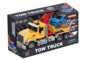 Машинка инерц Эвакуатор с машинкой свет звук бат 3ш AG13 в компл в коробке 2050170