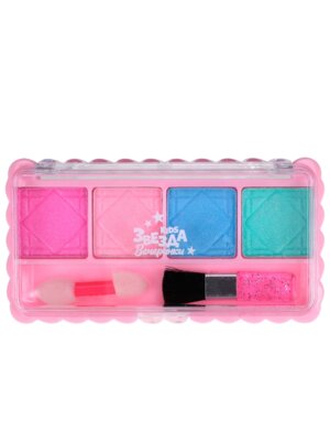 Набор детской косметики Модная девчонка палетка теней апплик кисть цвет микс КС-5243