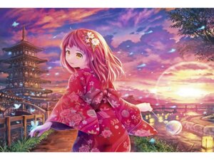 Холст с красками 40х50 см Аниме Восточный закат ХК-1270