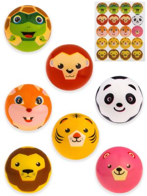 Мяч мягкий Животные 4,5см ММ-2134