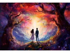 Алмазная мозаика 30х430 см без подр с полн заполн 30 цв Волшебный мир НД-2705